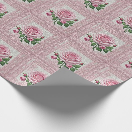 Roses Quilt Geschenkpapier (Ecke)