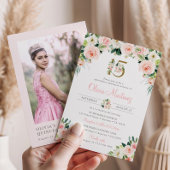 Roses Quinceañera Birthday Einladung Foto