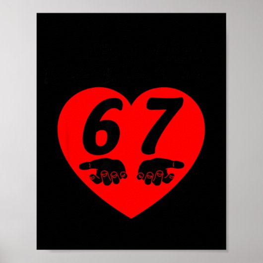 Roses Red Blah Six Seven Funny Valentine Meme Love Poster (Vorne)