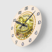 Roses Rocking Reituhr Runde Wanduhr (Winkel)