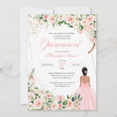 Roses Roses Blues Quinceanera Geburtstag Einladung (Vorderseite)