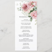 Roses Roses Blumengrün Hochzeit Programm (Rückseite)