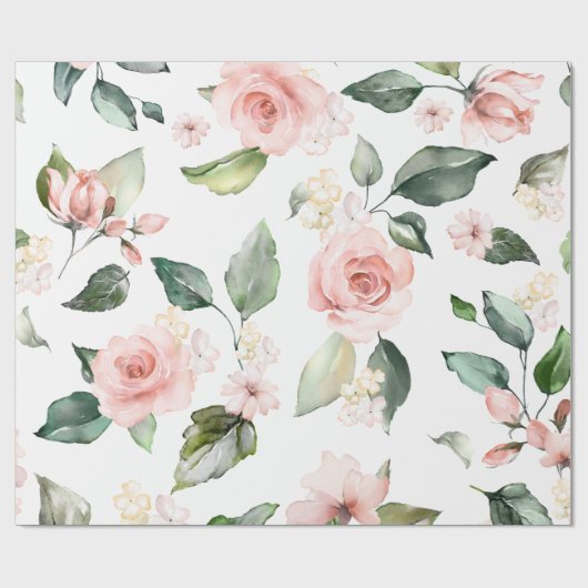 Roses Roses Elegante Geschenkpapier (Flach)