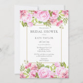 Roses Roses Elegantes Gold Brautparty Einladung (Vorderseite)