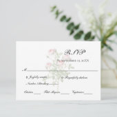 Roses Roses Floral Elegantes formales klassisches RSVP Karte (Stehend Vorderseite)