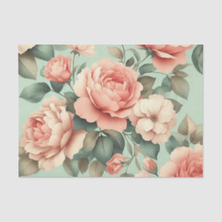 Roses Roses Mint Grüne Deko Seidenpapier