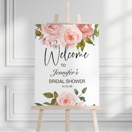 Roses Roses Rosa Rose Elegantes Brautparty Poster