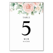 Roses Roses Rosa Rose Hochzeit Tischnummer (Vorderseite)