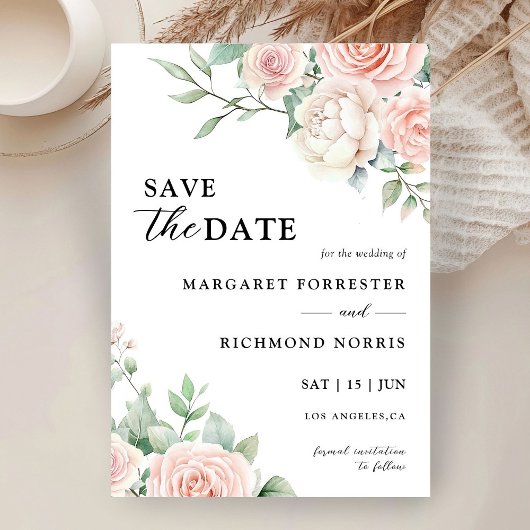 Roses Roses Rose Elegante Hochzeit Save the Date Einladung