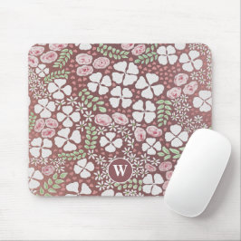 Roses Roses Rose Gold Monogramm Mousepad