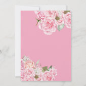 Roses Roses Roses Gold Tiara Quinceanera Einladung (Rückseite)