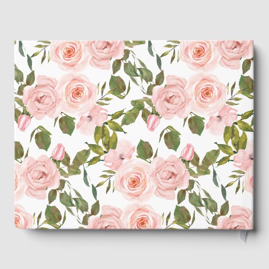 Roses Roses Roses Roses Elegantes Hochzeitsgast-Gä Gästebuch (Rückseite)