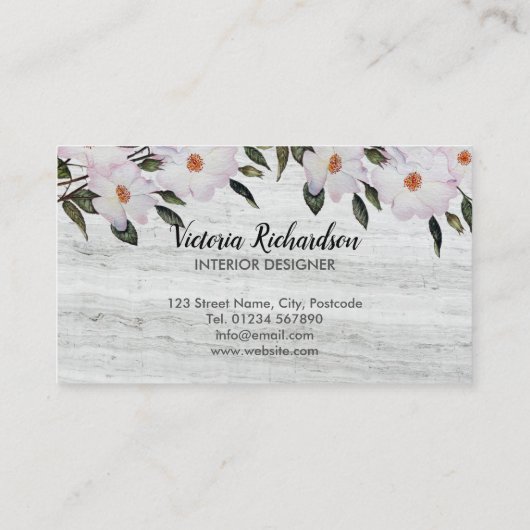 Roses Roses Roses Visitenkarte (Rückseite)