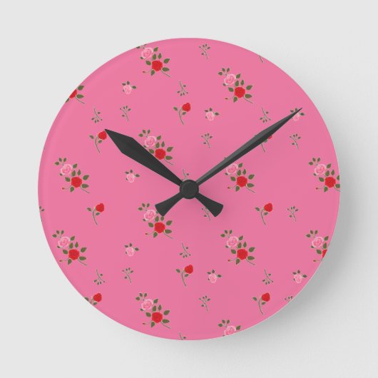 Roses Runde Wanduhr (Vorderseite)