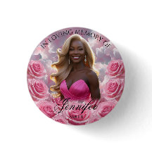 Roses Sky Memorial Button Pink Sky Memorial