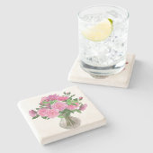 Roses Stone Untersetzer (Seitenansicht)