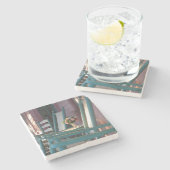 Roses Sunrise - Martha's Vineyard Steinuntersetzer (Seitenansicht)