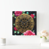 Roses - The Restaurant Quadratische Wanduhr (Zuhause)