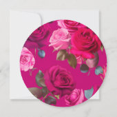 Roses über Viva Magenta | SAVE THE DATE Einladung (Rückseite)