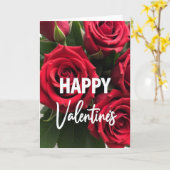 Roses Valentines Happy Card Karte (Gelbe Blume)