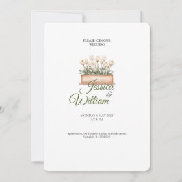 roses vase elegant wedding invitation einladung