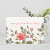 Roses Vintage Muttertagskarte Feiertagskarte (Stehend Vorderseite)