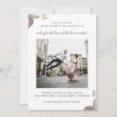 Roses Wedding Foto Einladung (Vorderseite)