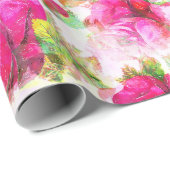 Roses Wedding Giftwrap Geschenkpapier (Rolleneckpunkt)