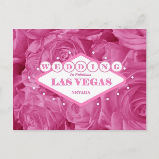 Roses Wedding in Las Vegas Postkarte (Vorderseite)