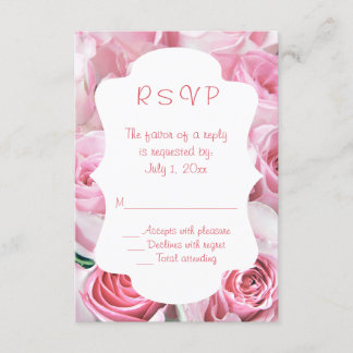 Roses Wedding RSVP Cards Karte