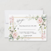 Roses Wedding RSVP Replikkarte (Vorderseite)