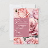 Roses Wedding RSVP Response Card (Vorderseite)
