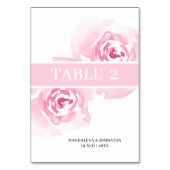 Roses Wedding Tischnummer Card (Rückseite)
