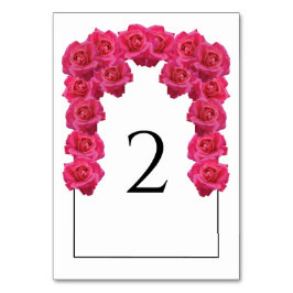 Roses Wedding Tischnummer Card