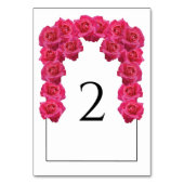 Roses Wedding Tischnummer Card (Vorderseite)