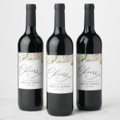 Roses Wedding Wine Label Weinetikett (Flaschen)