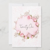 Roses Wreath Chic 21. Geburtstag Party Einladung (Rückseite)