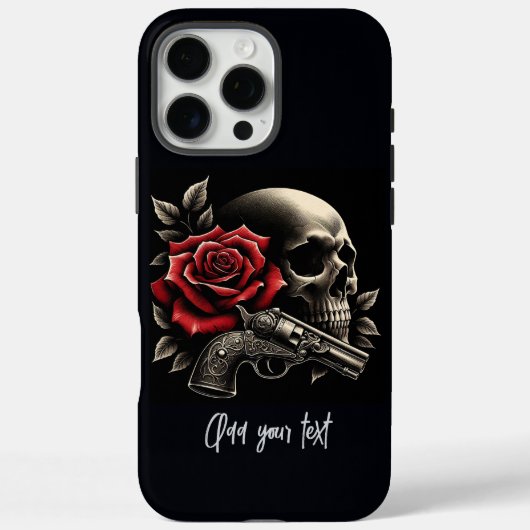 RoseSkull Case-Mate iPhone Hülle (Rückseite)