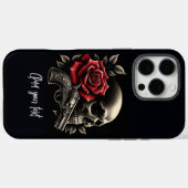 RoseSkull Case-Mate iPhone Hülle (Rückseite (Horizontal))