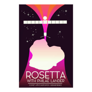 Rosetta & Philae Lander Space Art. Fotodruck