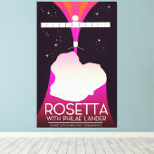 Rosetta & Philae Lander Space Art. Leinwanddruck (Insitu (Holzboden))