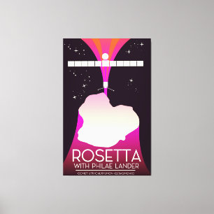 Rosetta & Philae Lander Space Art. Leinwanddruck
