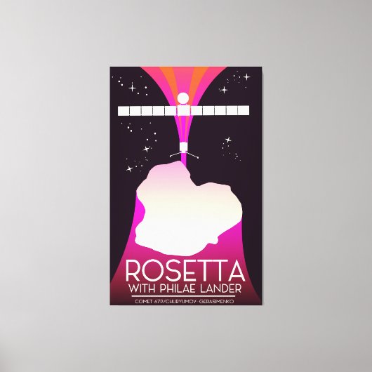 Rosetta & Philae Lander Space Art. Leinwanddruck (Vorderseite)