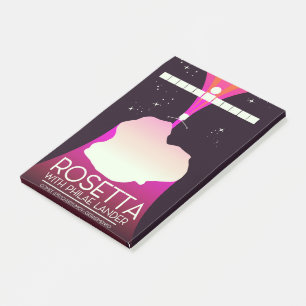 Rosetta & Philae Lander Space Art. Post-it Klebezettel
