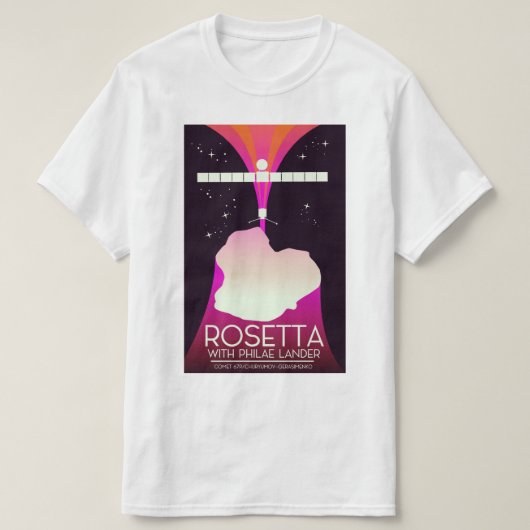 Rosetta & Philae Lander Space Art. T-Shirt (Design vorne)
