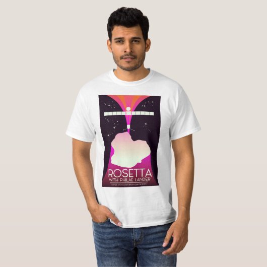 Rosetta & Philae Lander Space Art. T-Shirt (Vorne ganz)