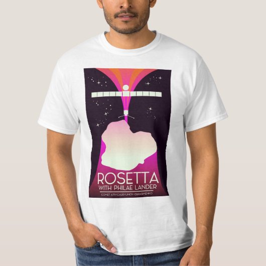 Rosetta & Philae Lander Space Art. T-Shirt (Vorderseite)