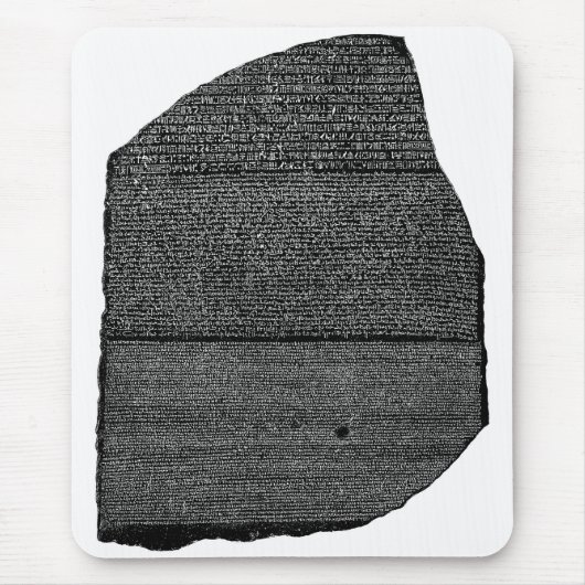 Rosetta Stone Ägyptische Granodiorite Stele Mousepad (Vorne)
