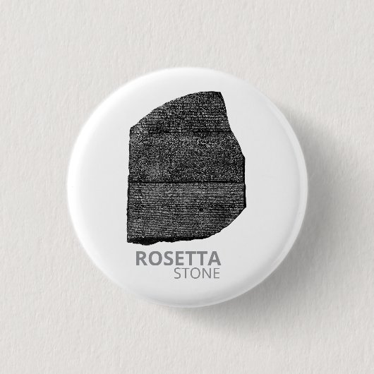 Rosetta Stone: Alte ägyptische Hieroglyph Button (Vorderseite)