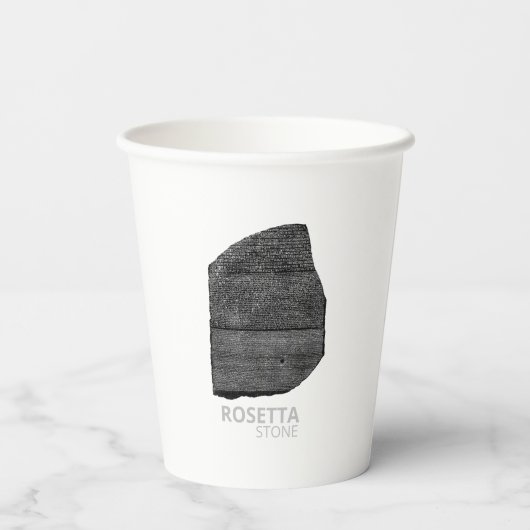 Rosetta Stone: Alte ägyptische Hieroglyph Pappbecher (Rückseite)